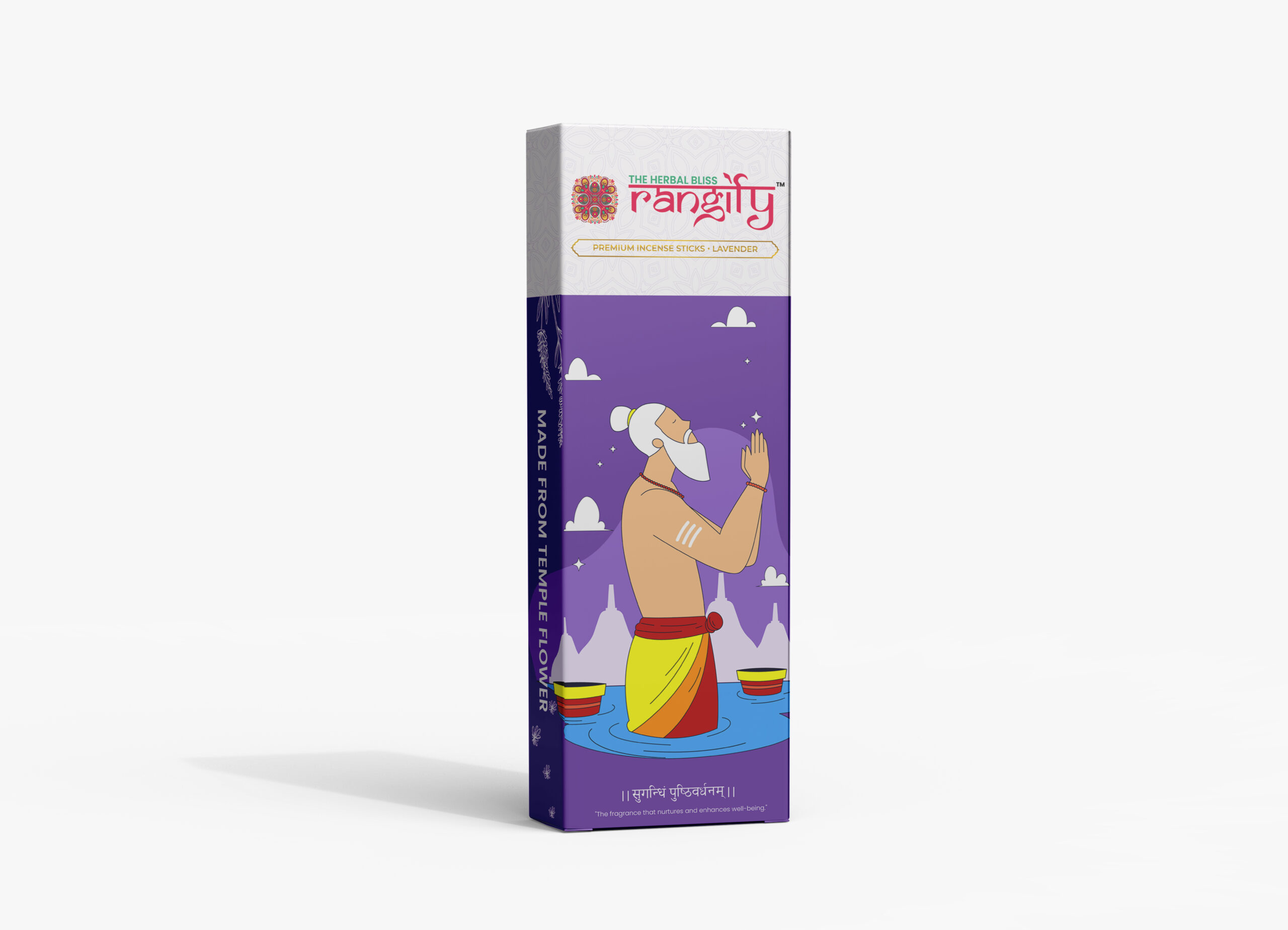 lavender Incense Sticks & Wooden Stand